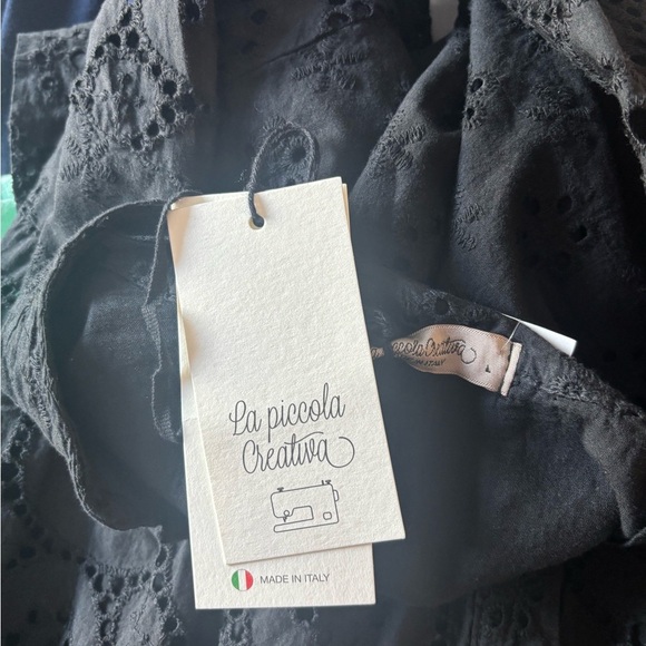 Black Eyelet Button-Up Dress - Picture 2 of 5